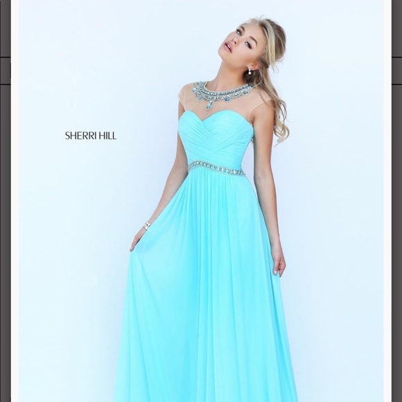 sherri hill aqua